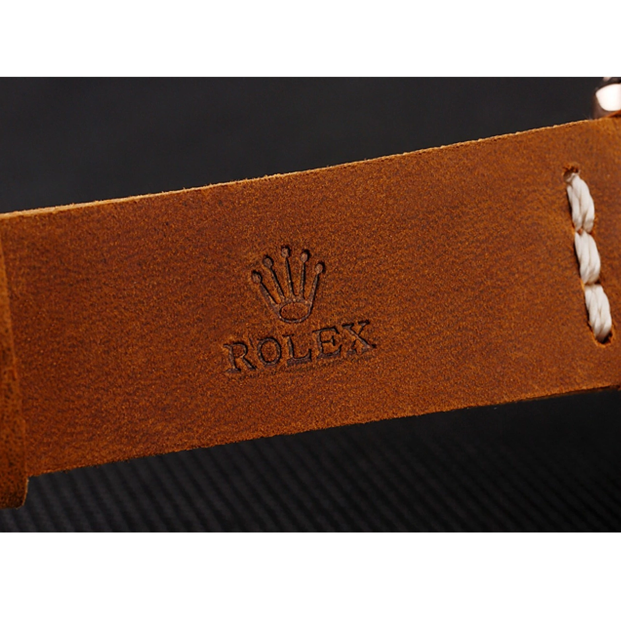 AAA replica watch Case Leather Gold Master Dial Yacht Brown Black Bracelet 1453861 Rolex Rose 0626